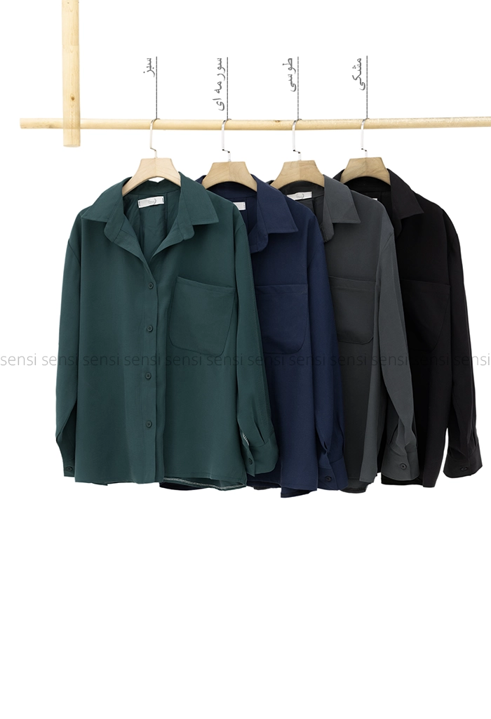 شومیز ساده رنگی سیلک کد1005278